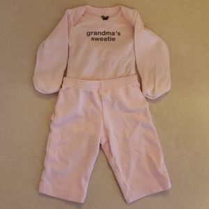 Grandma's sweetie onesie and pants set